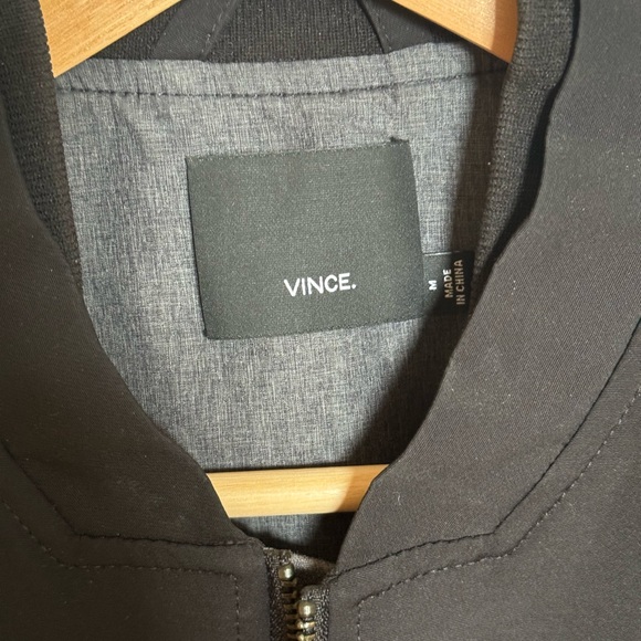 Vince Black and Gray Bomber Jacket - Picture 2 of 2